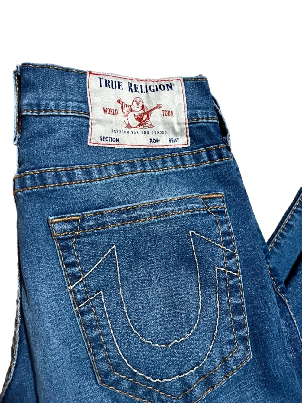 True Religion World Tour Geno Relaxed Slim Flit Distressed Denim Jeans, Men's 32